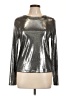 Ann Taylor LOFT Metallic Silver Long Sleeve Top Size L - photo 1