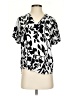 Well Worn 100% Viscose Silver Short Sleeve Blouse Size XS - photo 1