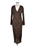 Never Fully Dressed Animal Print Brown Cocktail Dress Size 8 - photo 1