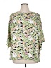 Cj Banks 100% Polyester Green 3/4 Sleeve Blouse Size 1X - photo 1