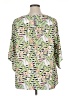 Cj Banks 100% Polyester Green 3/4 Sleeve Blouse Size 1X - photo 2