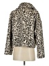 Love Token 100% Polyester Animal Print Ivory Faux Fur Jacket Size XS - photo 2