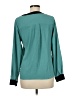 Unbranded Color Block Teal Long Sleeve Blouse Size M - photo 2