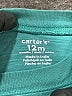 Carter's 100% Cotton Teal Short Sleeve Onesie 9-12 MO / 12 MO - photo 3