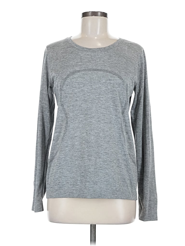 Pre-owned Lululemon Athletica Active T-shirt In Gray