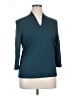 Talbots Solid Teal 3/4 Sleeve Top Size XL Petite - photo 1