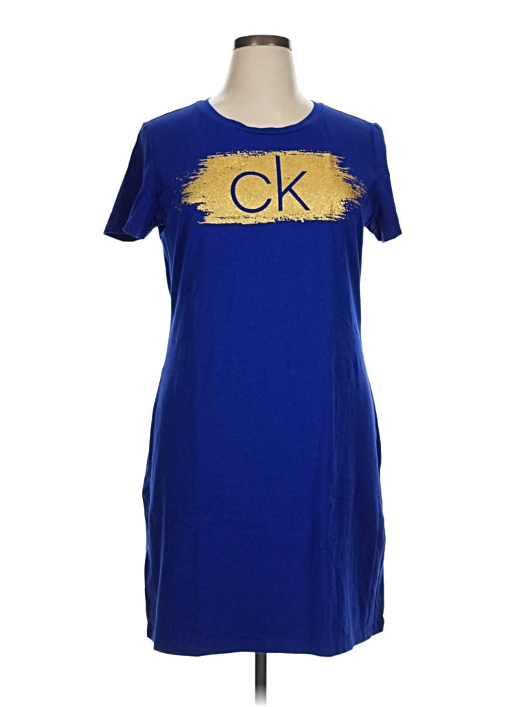 Pre-owned Calvin Klein Casual Dress In Blue