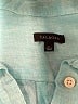 Talbots 100% Linen Solid Teal Long Sleeve Button-Down Shirt Size L - photo 7