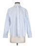Zara Stripes Blue Long Sleeve Button-Down Shirt Size XS - photo 1