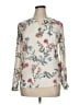 Paraphrase 100% Polyester Floral Ivory Long Sleeve Blouse Size 14 - photo 1
