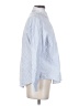 Zara Stripes Blue Long Sleeve Button-Down Shirt Size XS - photo 4