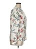Paraphrase 100% Polyester Floral Ivory Long Sleeve Blouse Size 14 - photo 4