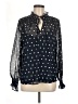 Ann Taylor LOFT 100% Polyester Polka Dots Black Long Sleeve Blouse Size M - photo 1