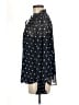 Ann Taylor LOFT 100% Polyester Polka Dots Black Long Sleeve Blouse Size M - photo 5