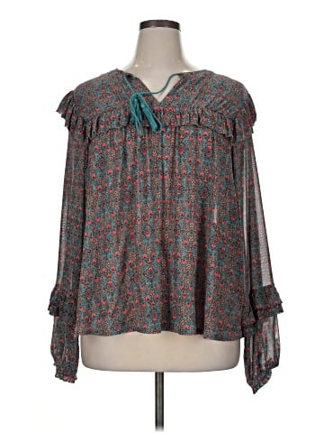 Scoop Long Sleeve Blouse (view 1)