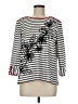 Assorted Brands Silver White 3/4 Sleeve T-Shirt Size M (estimated) - photo 1
