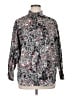 Chaps 100% Cotton Paisley Silver Long Sleeve Blouse Size 1X - photo 1
