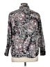 Chaps 100% Cotton Paisley Silver Long Sleeve Blouse Size 1X - photo 2