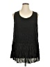 Chalet et Ceci 100% Polyester Black Sleeveless Blouse Size 1X - photo 1