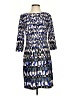 Nine West Print Blue Cocktail Dress Size 4 - photo 1