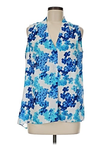 Rose + Olive Sleeveless Blouse (view 1)
