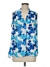 Rose + Olive 100% Polyester Blue Sleeveless Blouse Size M - photo 1