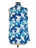 Rose + Olive 100% Polyester Blue Sleeveless Blouse Size M - photo 2