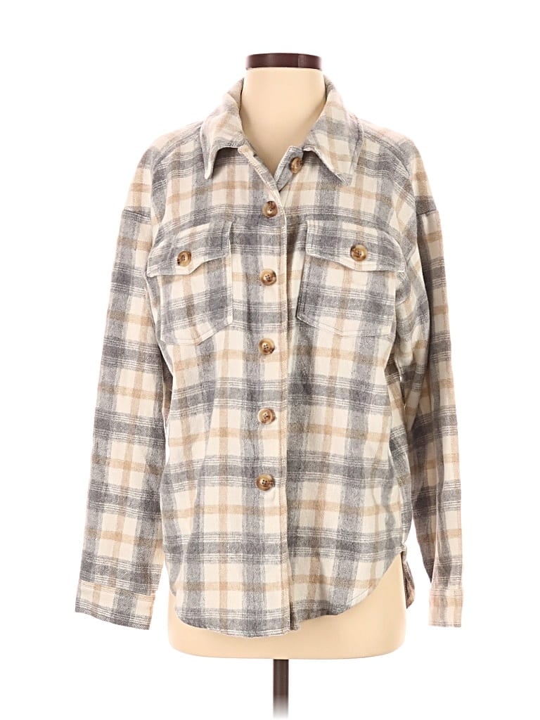 Pre-owned La Hearts 3/4 Sleeve Blouse In Tan