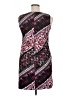 Connected Apparel Graphic Burgundy Cocktail Dress Size 14 Petite - photo 2