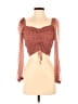 Storia 100% Polyester Brown 3/4 Sleeve Blouse Size S - photo 1