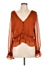 Ryegrass 100% Polyester Orange 3/4 Sleeve Blouse Size 10 - photo 1