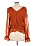 Ryegrass 100% Polyester Orange 3/4 Sleeve Blouse Size 10 - photo 2