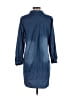 Faded Glory Blue 3/4 Sleeve Button-Down Shirt Size S - photo 2