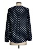 J.Crew 100% Polyester Polka Dots Blue Long Sleeve Blouse Size S - photo 2