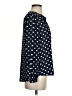 J.Crew 100% Polyester Polka Dots Blue Long Sleeve Blouse Size S - photo 4