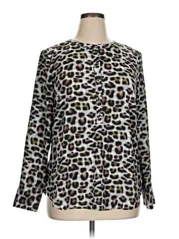 Ann Taylor Factory Long Sleeve Blouse (view 1)