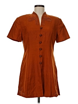 Neiman Marcus Short Sleeve Silk Top