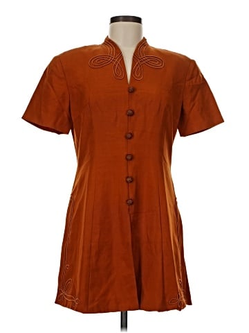 Neiman Marcus Short Sleeve Silk Top (view 1)