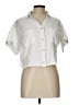 Love Notes White Short Sleeve Blouse Size L - photo 1