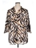 DressBarn 100% Polyester Brown 3/4 Sleeve Blouse Size 1X - photo 1