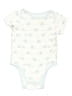 Unbranded 100% Cotton Ivory Blue Short Sleeve Onesie Size Newborn - photo 1