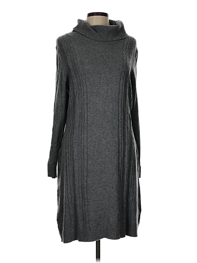 Pre-owned Serra Casual Dress In Gray