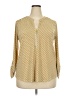 MICHAEL Michael Kors Gold Long Sleeve Blouse Size XXL - photo 1