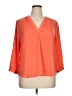 Vince Camuto 100% Polyester Orange 3/4 Sleeve Blouse Size XL - photo 1