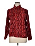 Rabbit Rose 100% Polyester Animal Print Red Long Sleeve Blouse Size XL - photo 1