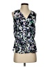 Banana Republic 100% Polyester Floral Multi Color Silver Tank Top Size XS - photo 1