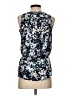 Banana Republic 100% Polyester Floral Multi Color Silver Tank Top Size XS - photo 2