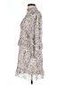River Island 100% Polyester Paisley Gray Casual Dress Size 8 - photo 5