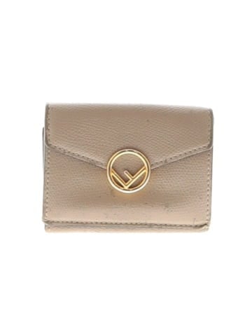 Fendi Baguette Micro Beige Leather Trifold Wallet (view 1)