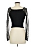SELF E Black Long Sleeve Top Size M - photo 2